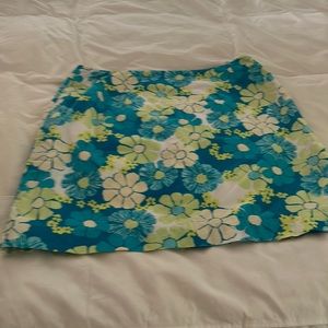 Lily Pulitzer blue floral skirt